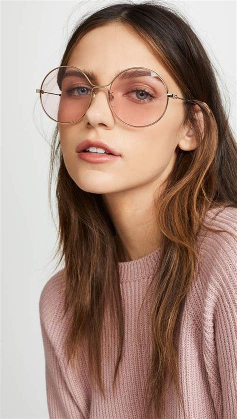 gucci 80's inspired round shaped sunglasses